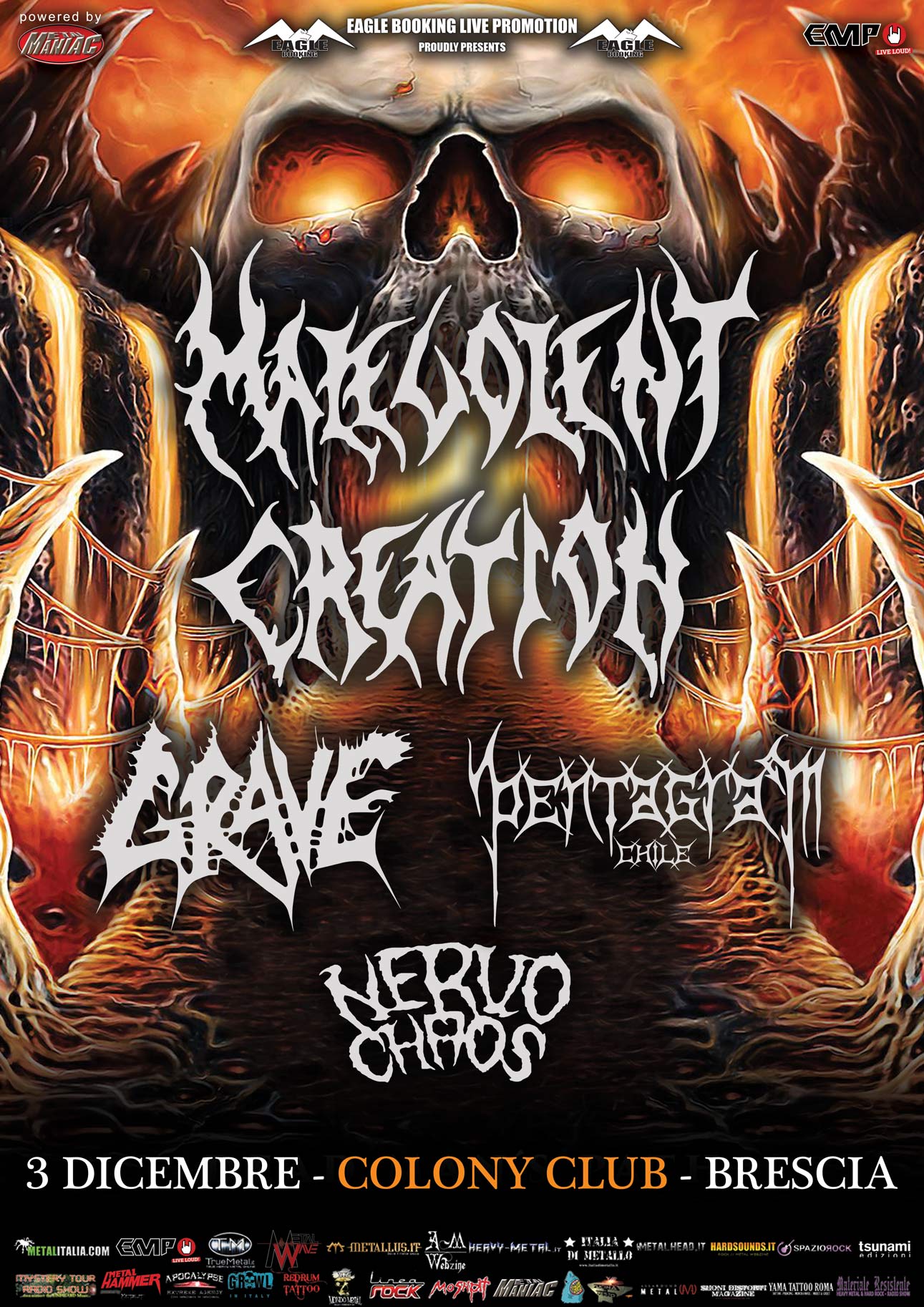 nMalevolent Grave Italy promo web