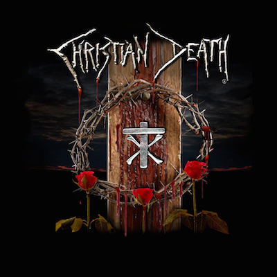 Crown of thorns cross held by nail