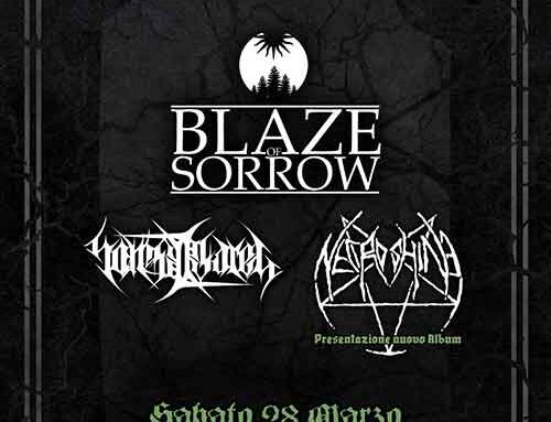BLAZE OF SORROW, una data al Centrale Rock Pub con Homselvareg e Necroshine